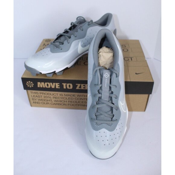 Nike Alpha Huarache 4 KYSTN Baseball Shoes Men's 9.5 Gray White DJ6524 012 NWB - Picture 1 of 12